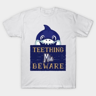 Mia - Funny Kids Shark - Personalized Gift Idea - Bambini T-Shirt